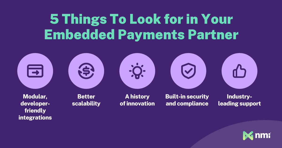 What to look for in an embedded payment provider